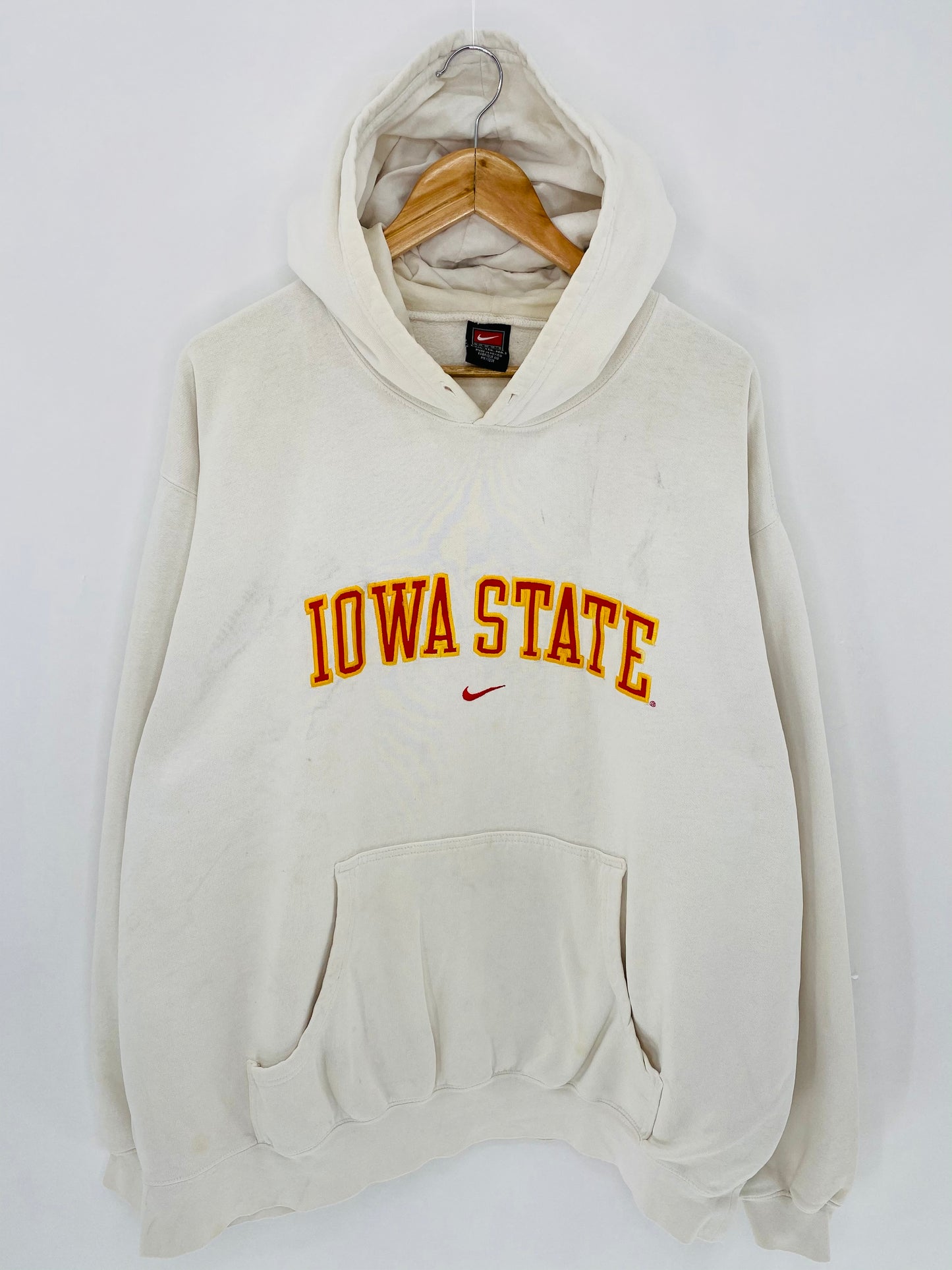 90's NIKE IOWA STATE Size XXL Vintage Hoodie Sweat-shirt  / 6132