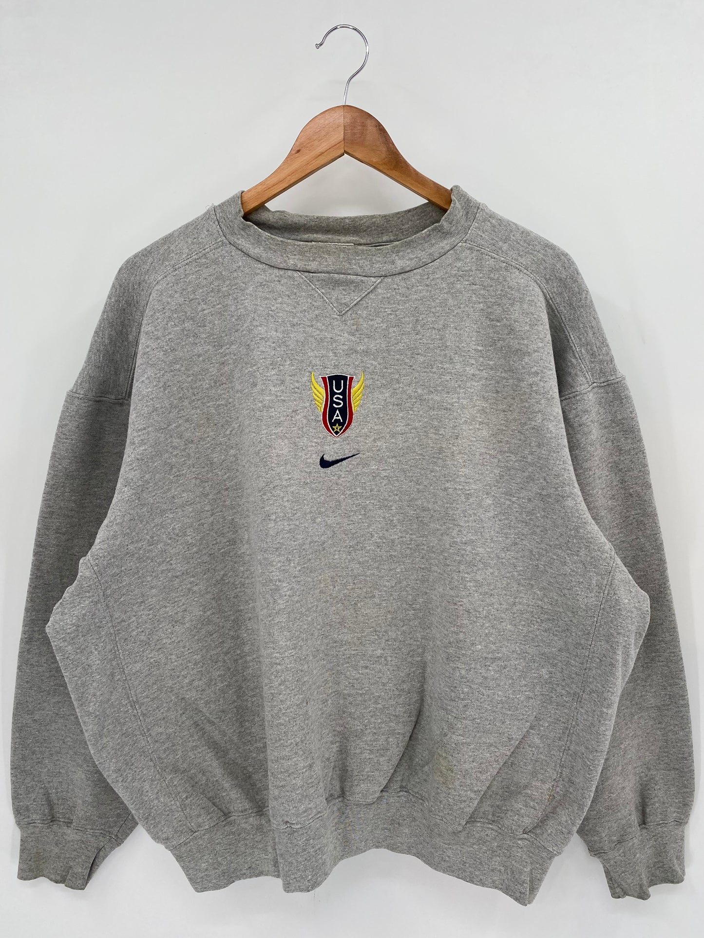 90's NIKE CENTER SWOOSH Size M Vintage Hoodie Sweat-Shirts / K3694