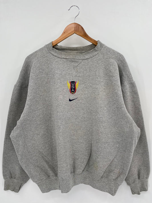 90's NIKE CENTER SWOOSH Size M Vintage Hoodie Sweat-Shirts / K3694