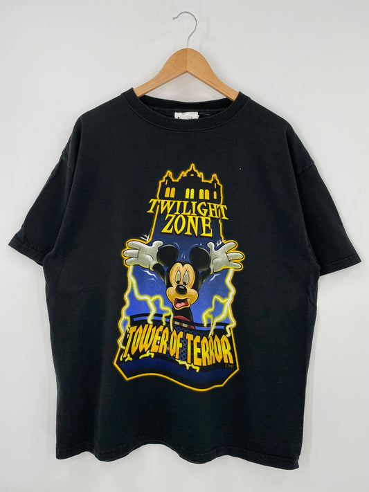 Vintage DISNEY TWILIGHT ZONE TOWER OF TERROR Made in USA Size XL T-Shirt / K3085