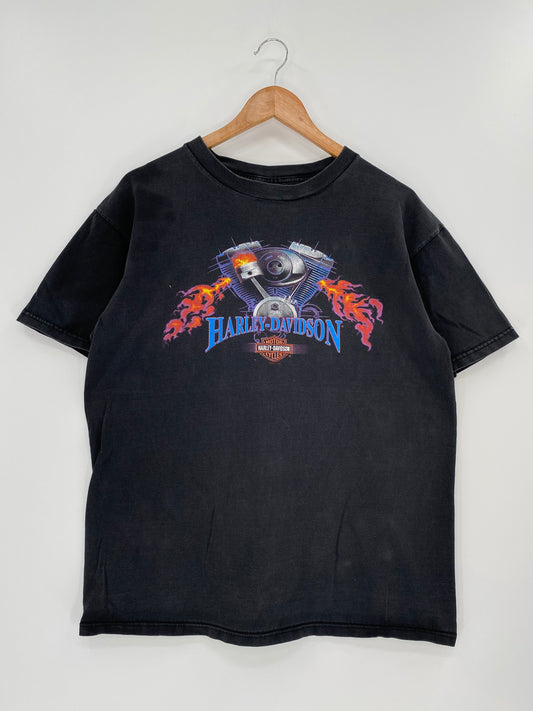 2001 HARLEY DAVIDSON Made in USA Size L Vintage T-Shirt / K556