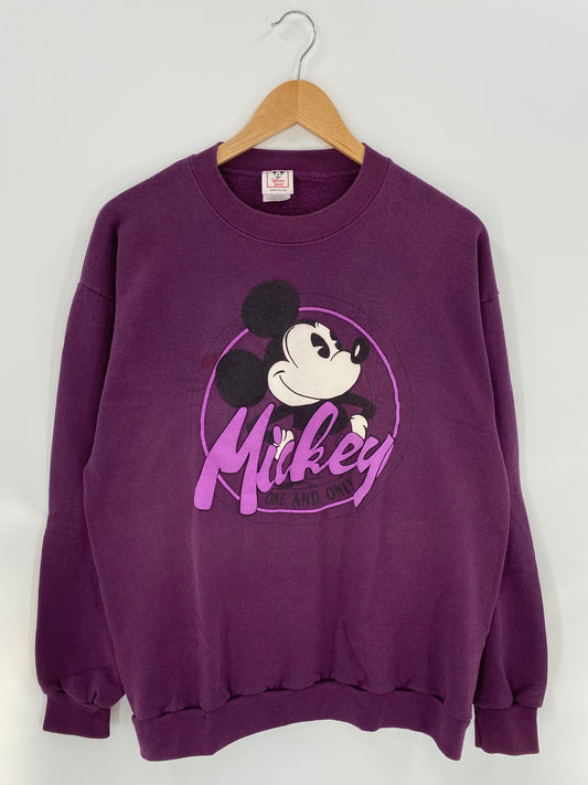 00' DISNEY MICKEY Made in USA Size L/XL Vintage Sweat-shirt / K3190