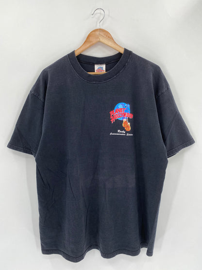 90’s PLANET HOLLYWOOD ROCKY Made in USA Size XL Vintage T-Shirt / 5379