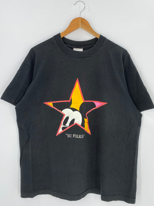 90’s DISNEY MICKEY Size Approx. L-XL Vintage T-Shirt / 8998
