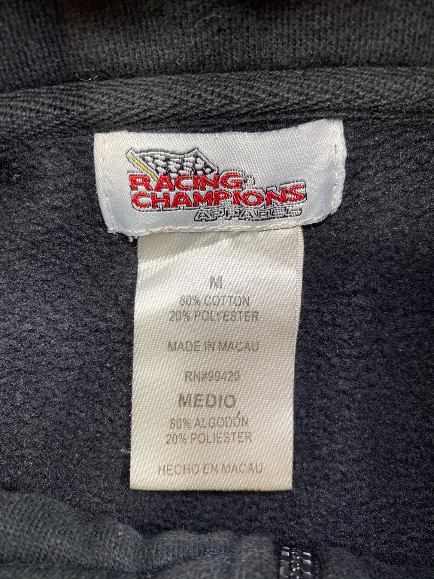 Vintage NASCAR RACING FORD Half-Zip Size M Sweat-Shirt / 5339
