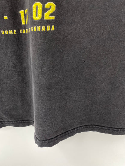 2002 THE ROCK vs HOLLYWOOD HULK Size No Tag (Approx. XXL) Vintage WWF T-shirt / 8463