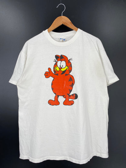 80’s GARFIELD MADE IN USA Size XL Vintage T-Shirts / K1490