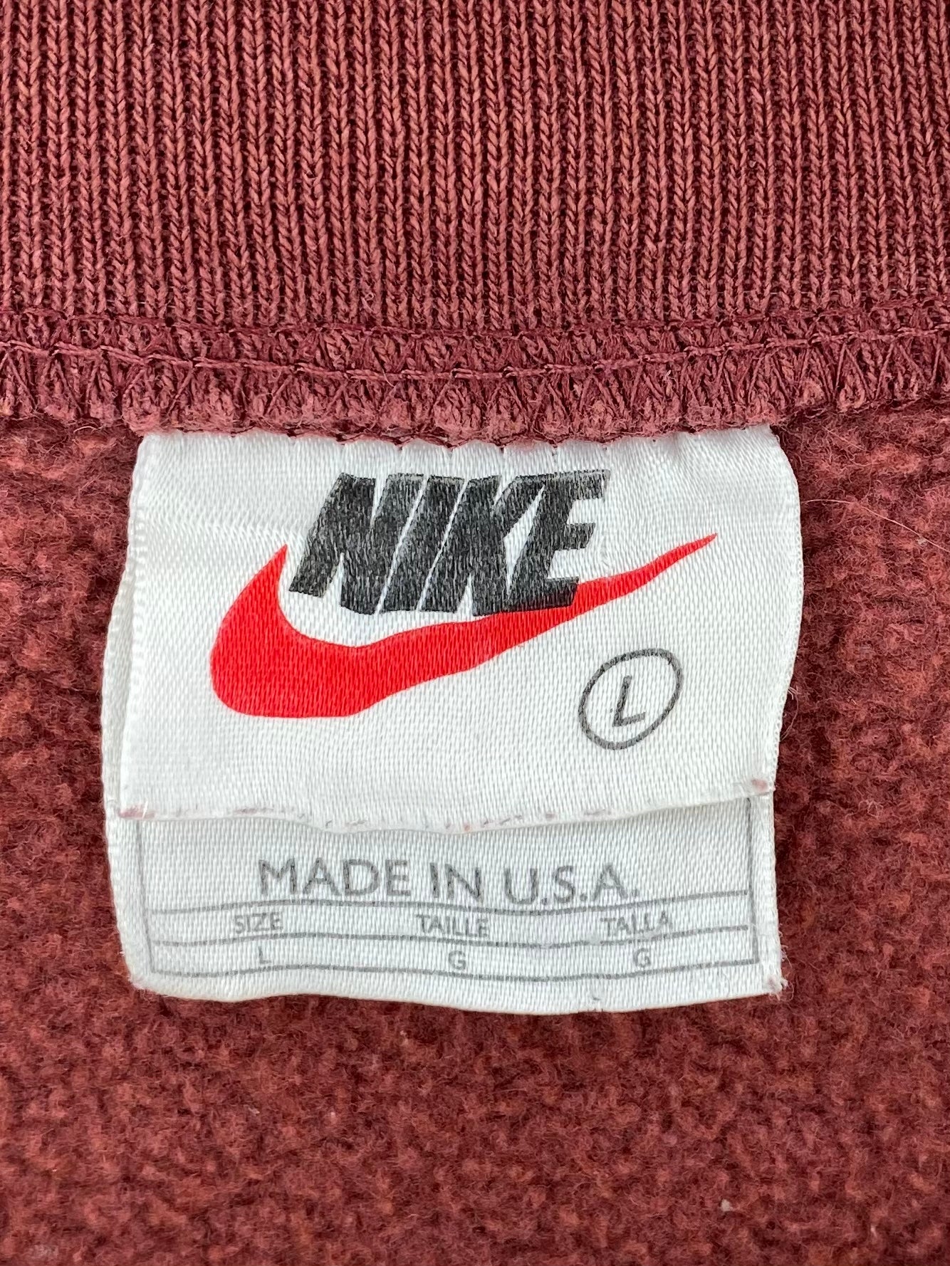 90’s NIKE Made in USA Size L Cut Off Sleeves Vintage Sweat-shirt / 7518