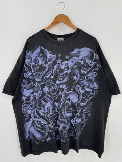 2009' LIQUID BLUE CLOWN Size XXXL Vintage T-Shirt / k457