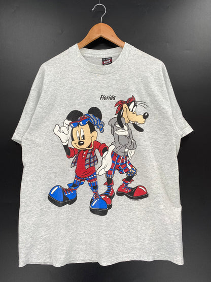 90’s DISNEY MICKEY GOOFY Made in USA Size XL Vintage T-Shirt / A2258