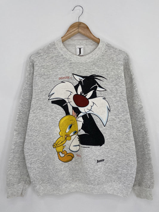 90’s LOONEY TUNES TWEETY SYLVESTER Size XL Vintage Sweat-Shirt   / K5061