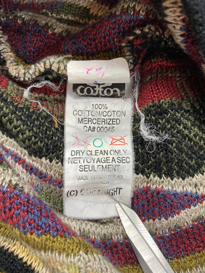 Vintage 3D Coogi-Style Size M Knit Sweater / 6317