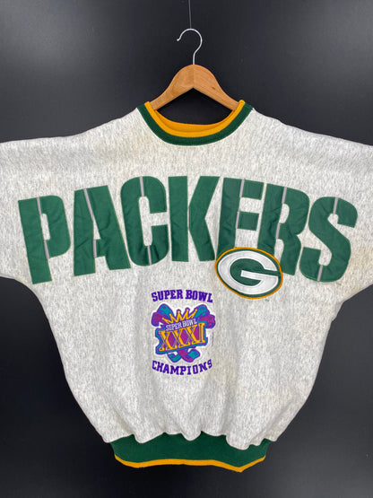 90’s GREEN BAY PACKERS XXXI SUPER BOWL CHAMPIONS Size L Vintage NFL Sweat-Shirt / K887