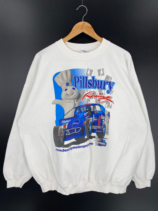 Vintage PILLSBURY x DOUGHBOY  Size XXL Racing Sweat-shirt / 9664