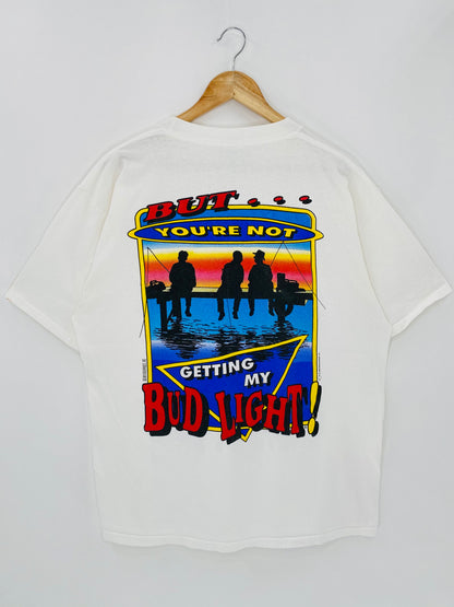 1996 BUD LIGHT Size XL Vintage T-Shirt / 5614