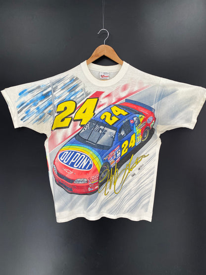 1997 DU PONT NASCAR  Made in USA Size L Vintage Racing T-shirt / 9455