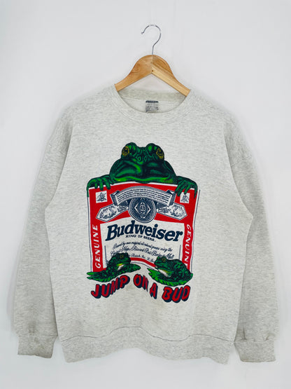 Vintage BUDWEISER Size No Tag (Approx. XL) Sweat-Shirt / 7070
