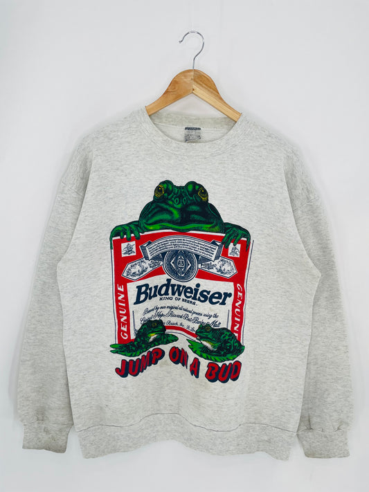Vintage BUDWEISER Size No Tag (Approx. XL) Sweat-Shirt / 7070