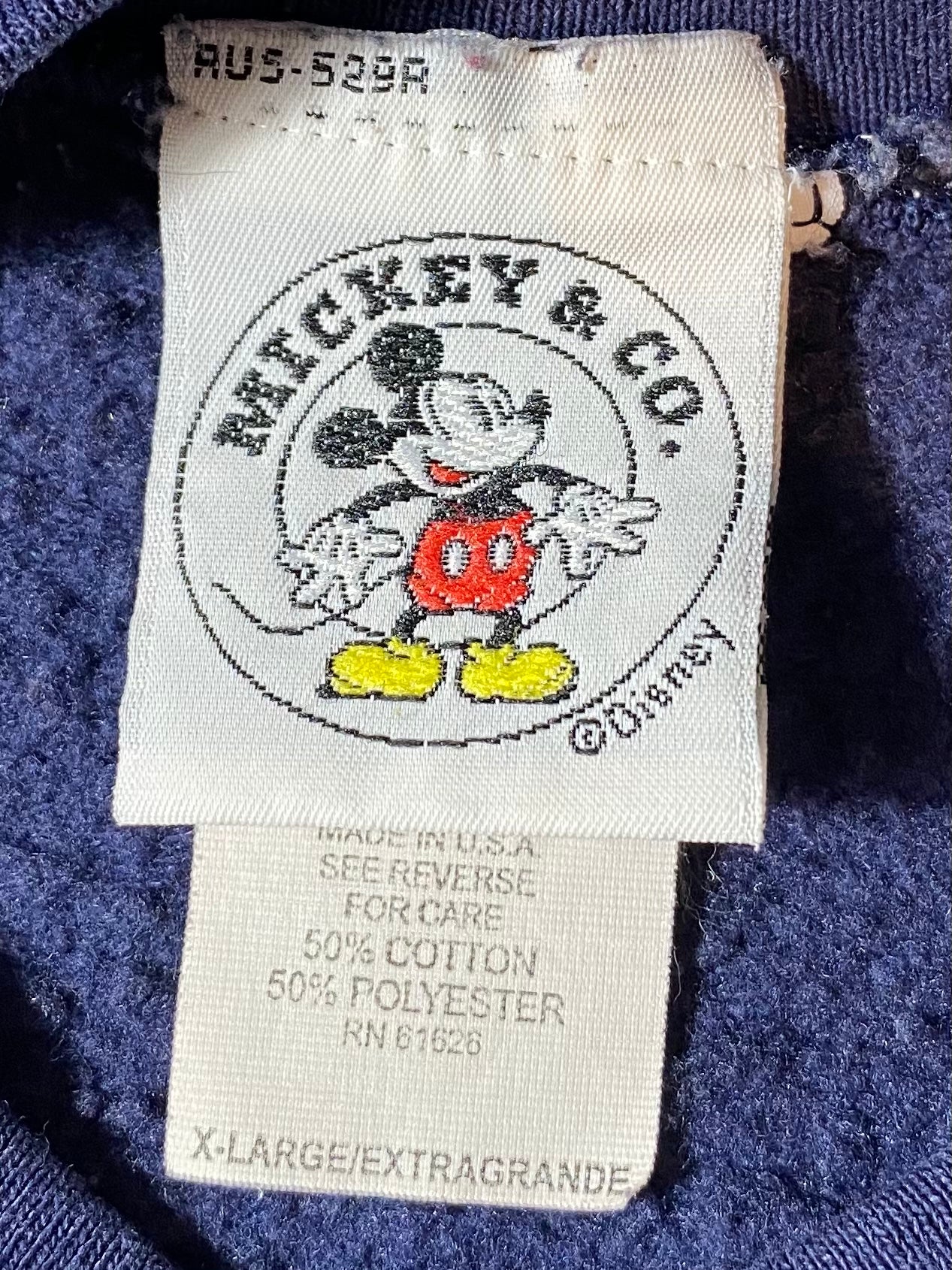90’s DISNEY MICKEY Made in USA Size XL Vintage Sweat-shirt / A8728