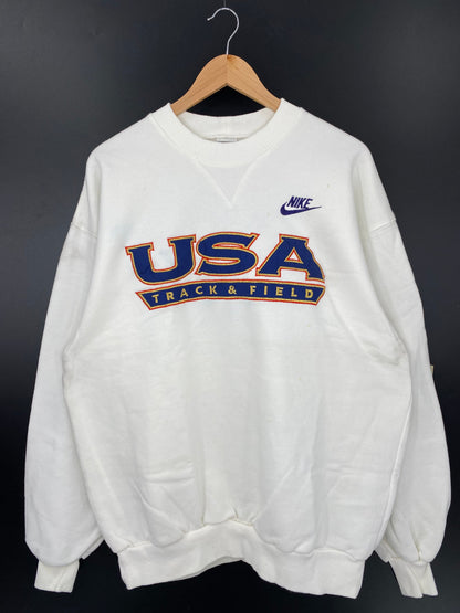 90's Silver tag NIKE USA TRACK & FIELD Made in USA Size XL Vintage Sweat-Shirt / A5069
