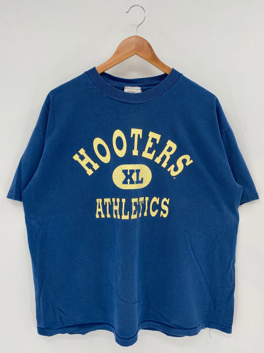 90’s HOOTERS Made in USA Size L Vintage T-Shirts / A6216