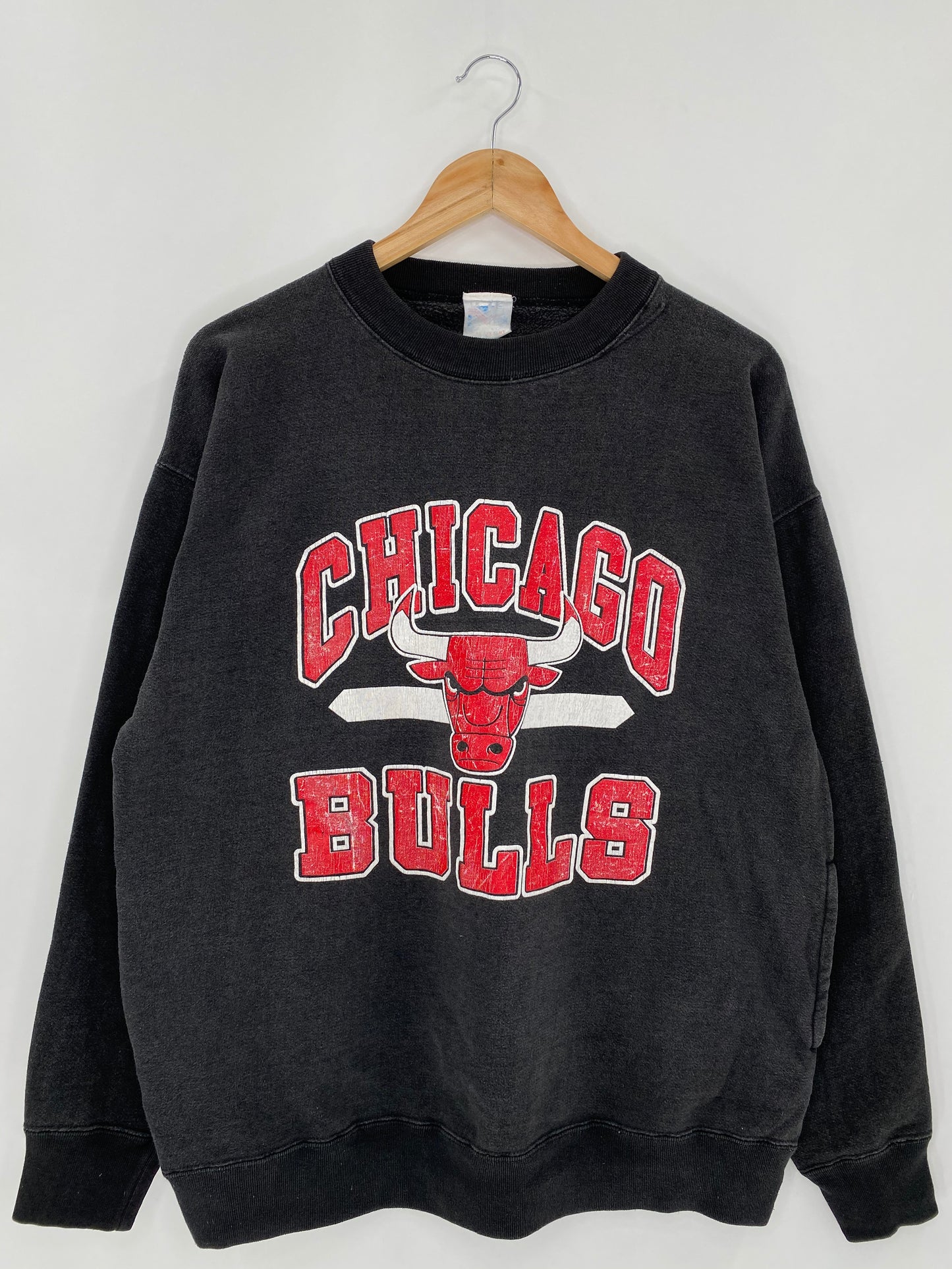 90’s CHICAGO BULLS Size Approx. XL Vintage NBA Sweat-Shirt   / 5846