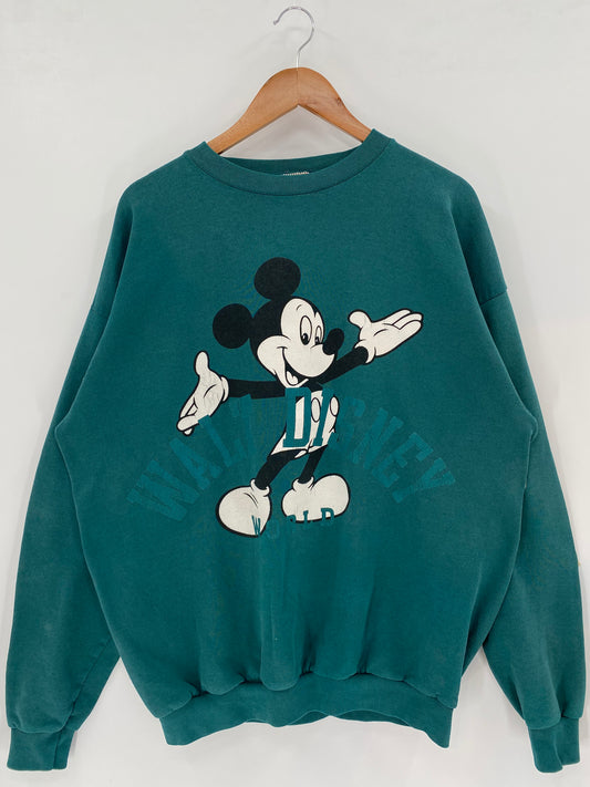 90's DISNEY MICKEY Made in USA Size One size (Approx.XXL) Vintage Sweat-shirt / K1730