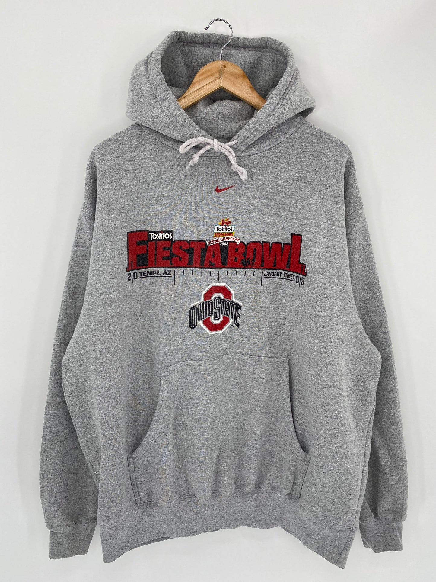 90’s NIKE FIESTA BOWL Tostitos OHIO STATE Size XL Vintage Hoodie Sweat-Shirt / 5359