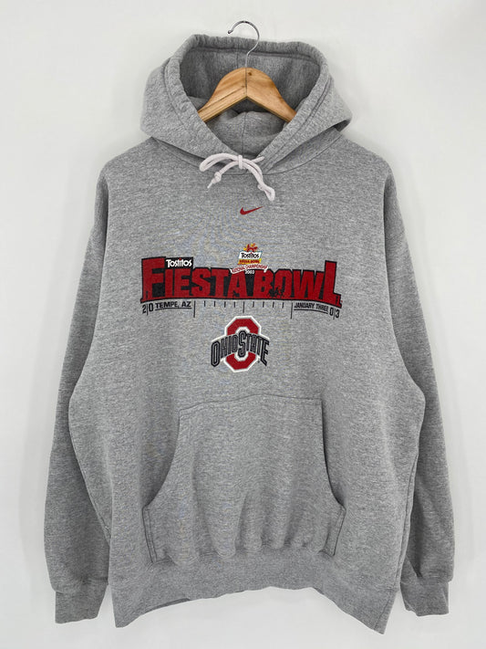 90’s NIKE FIESTA BOWL Tostitos OHIO STATE Size XL Vintage Hoodie Sweat-Shirt / 5359