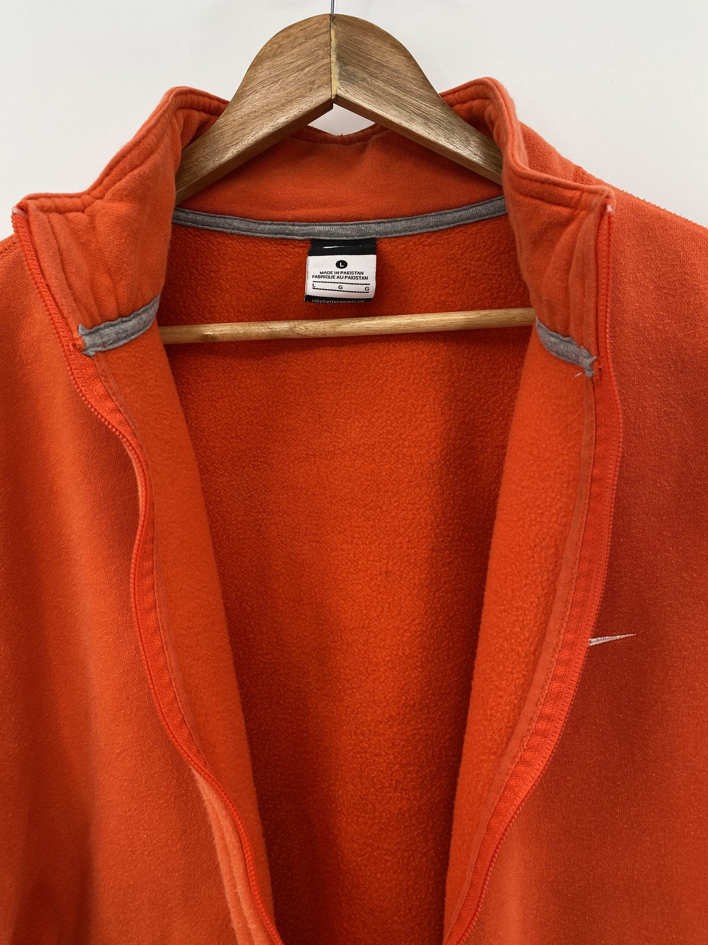 00' NIKE MINI SWOOSH Size L Vintage Zip-up Sweat-shirt / K6507