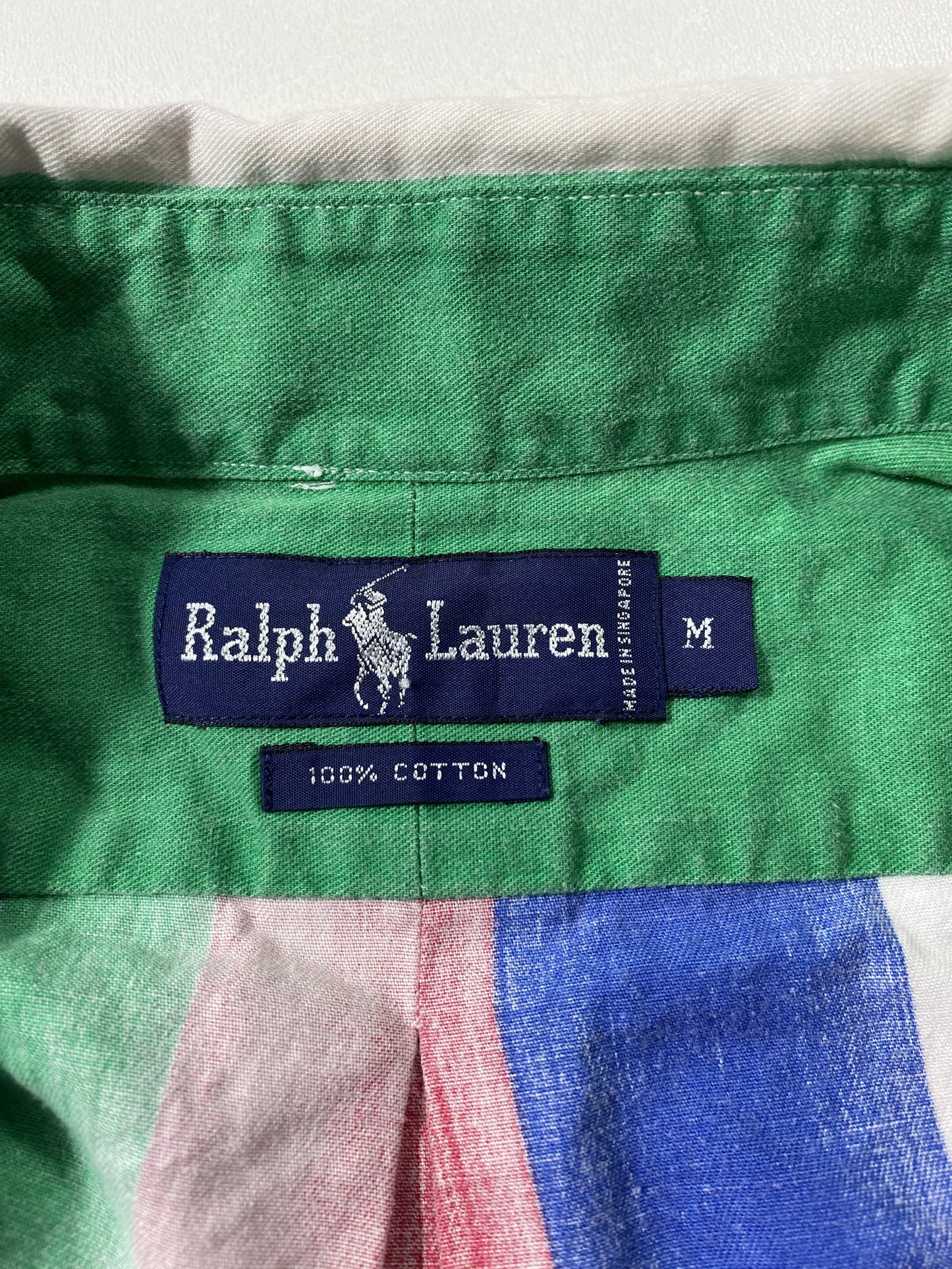 90's POLO RALPH LAUREN Size M Vintage Button Down Long Sleeve Shirt / A7347