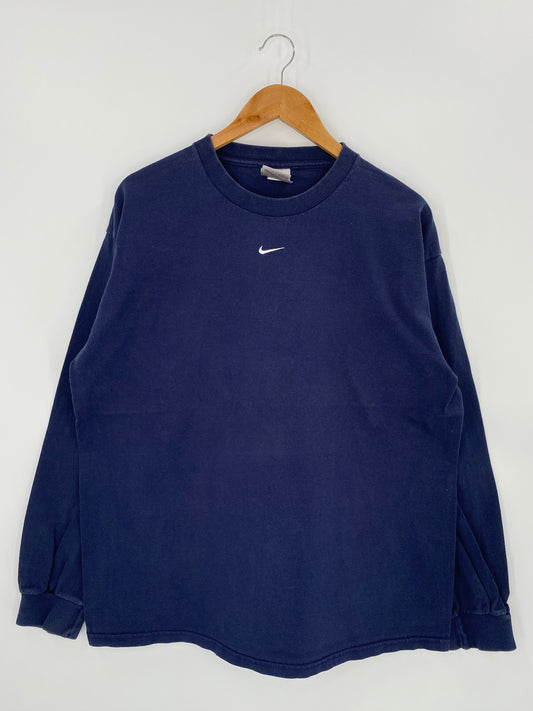 90’s NIKE Center Swoosh Size L Vintage Long Sleeve T-shirt / 8461