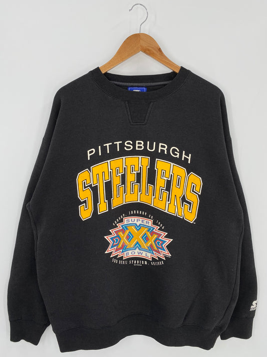 1996' STARTER PITTSBURGH STEELERS Size XL Vintage NFL Sweat shirt / K561