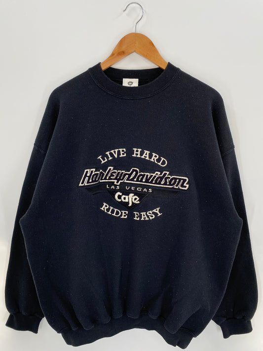 Vintage HARLEY DAVIDSON CAFE Size XL Sweat-shirt / K3302