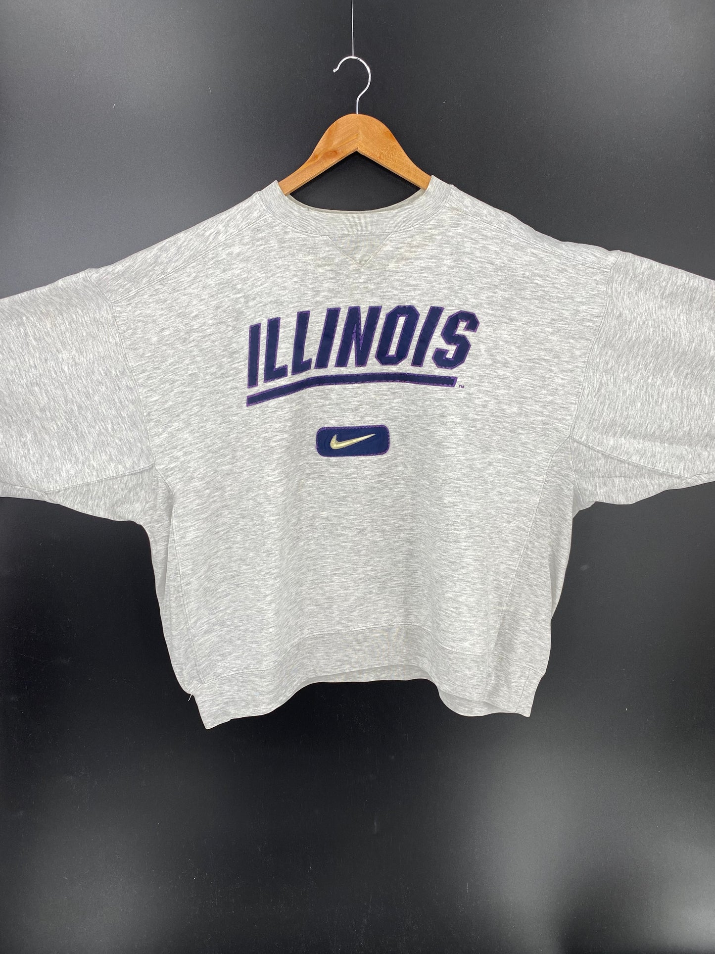 90’s NIKE ILLINOIS Size XL Vintage Sweat-Shirts / K914