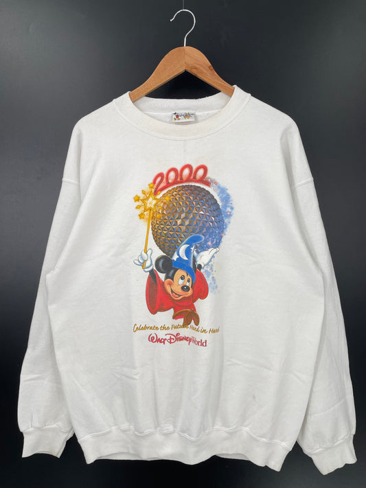 2000' WALT DISNEY WORLD MICKEY Size No tag (Approx.XL) Vintage Sweat-shirt / K2856