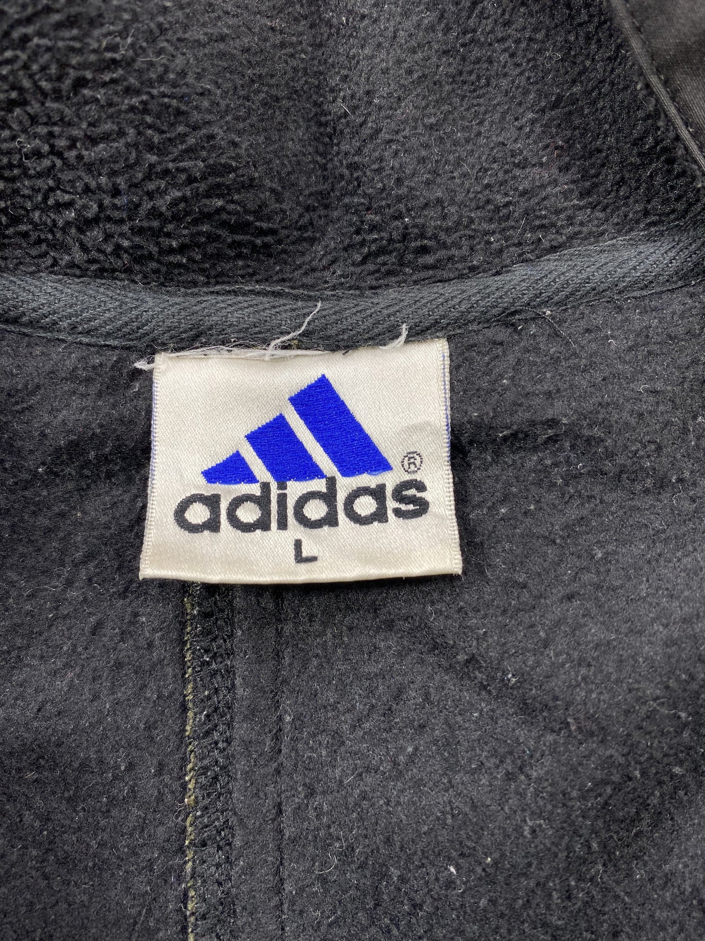90's ADIDAS  Size L Vintage Half-Zip Fleece Jacket / A7948