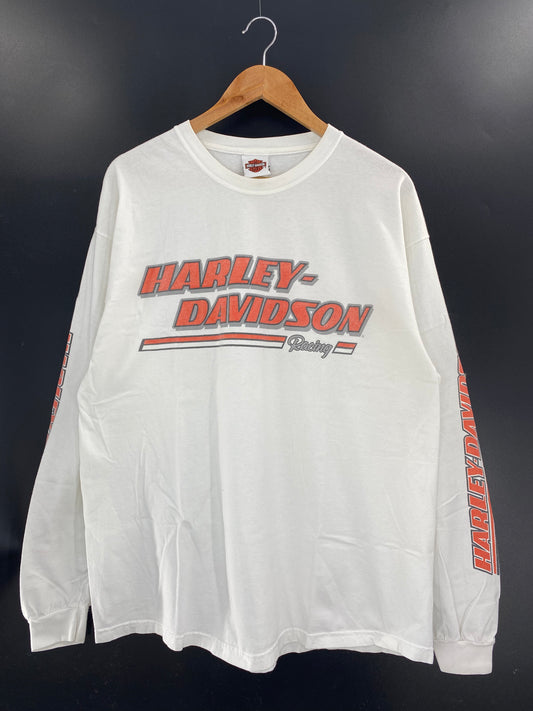 2002 HARLEY DAVIDSON Made in USA Size XL Long Sleeve T Shirts / K3974