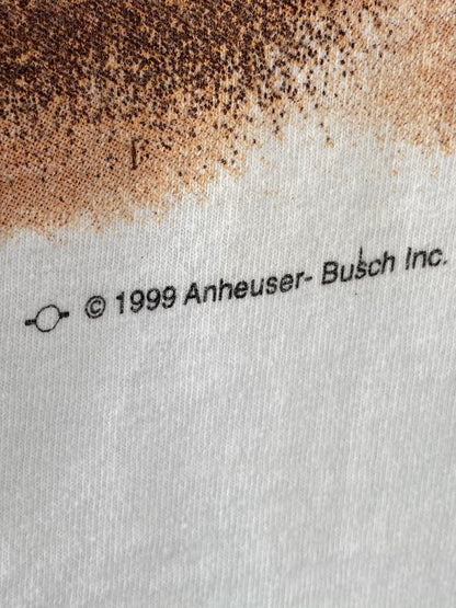 1999 BUDWEISER x NASCAR Made in USA Size L Vintage T-shirt / 8227