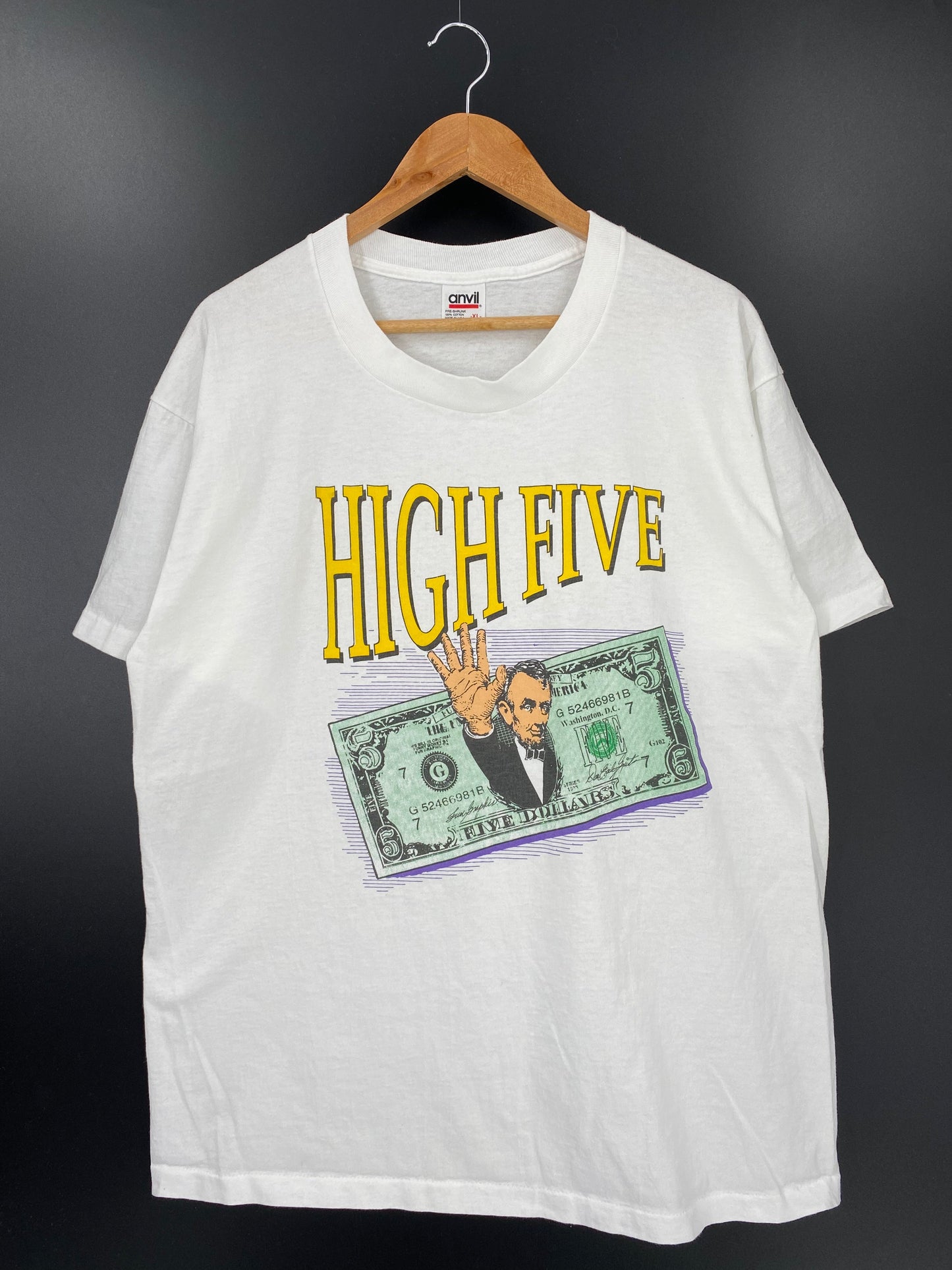 90’s HIGH FIVE MADE IN USA Size XL Vintage T-Shirts / A2728