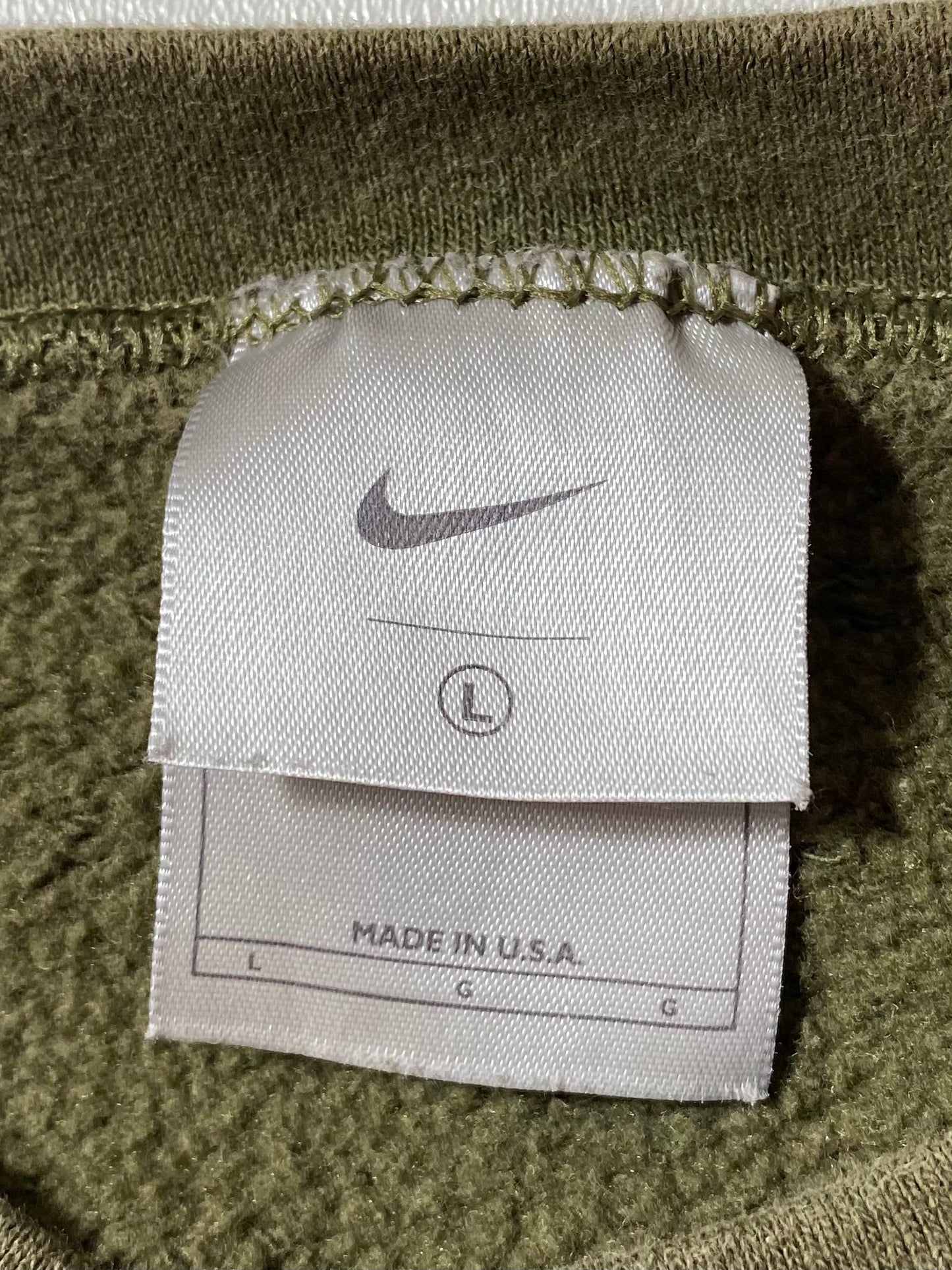 90’s NIKE Mini Swoosh Made in USA Size L Vintage Sweat-shirt / 9007