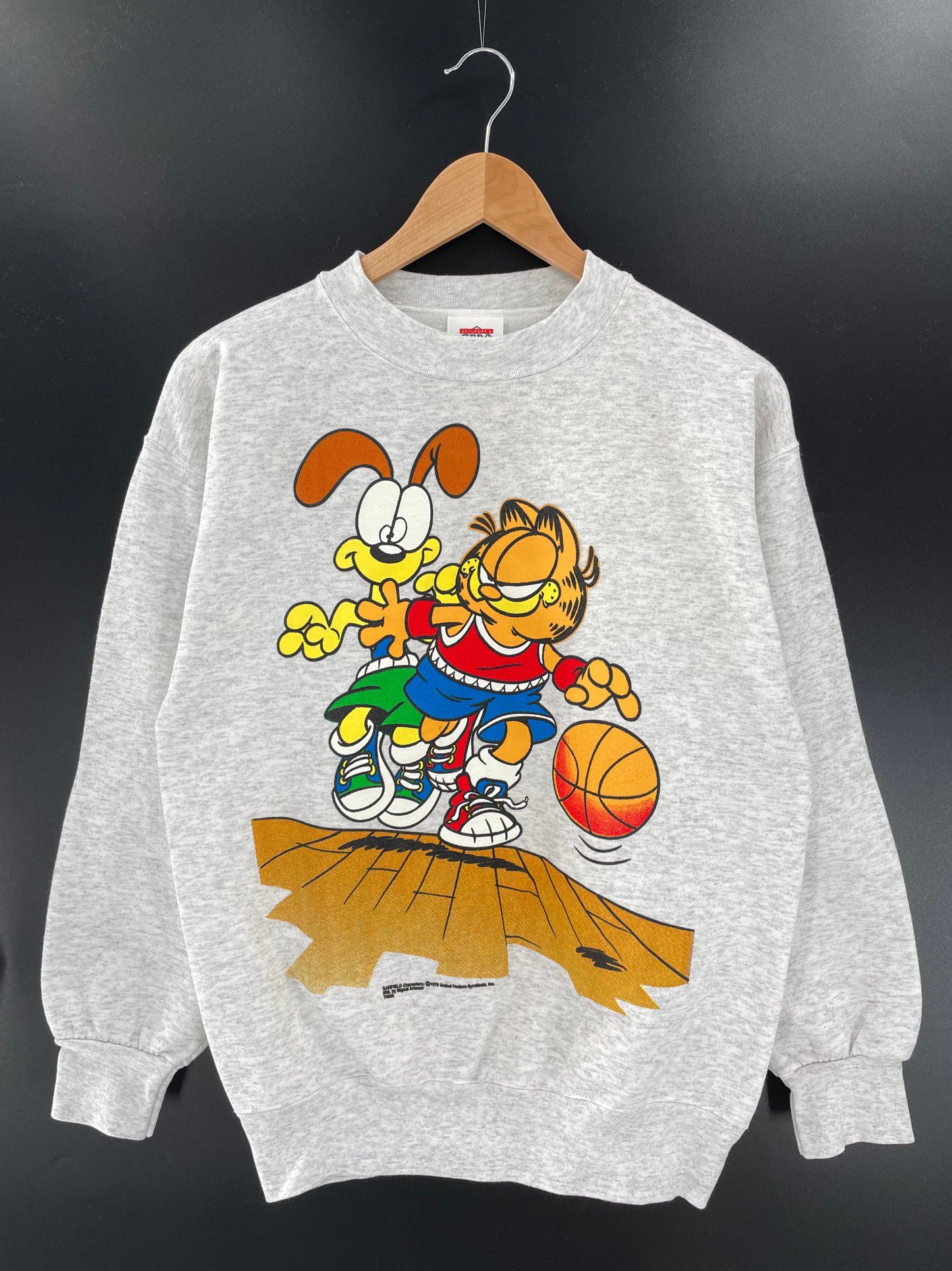 90’s GARFIELD  Made in USA Size M Vintage Sweat-shirt / A5410