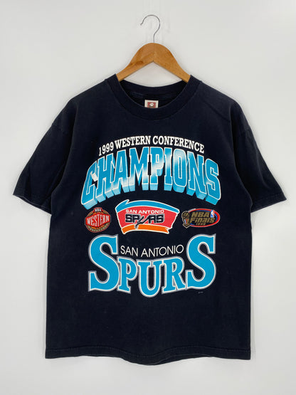 1999 SAN ANTONIO SPURS Size L Vintage NBA T-shirt / 8303