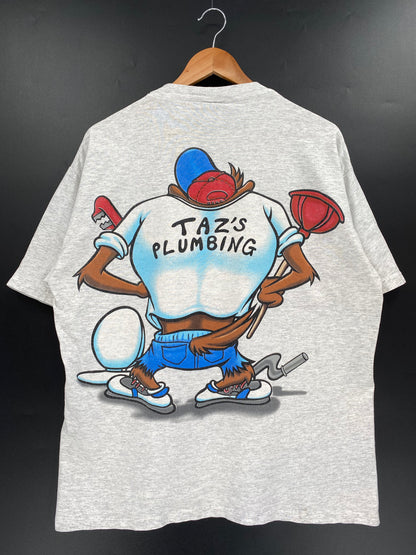 1994 LOONEY TUNES TAZ MADE IN USA Size XL Vintage T-Shirt / K1377