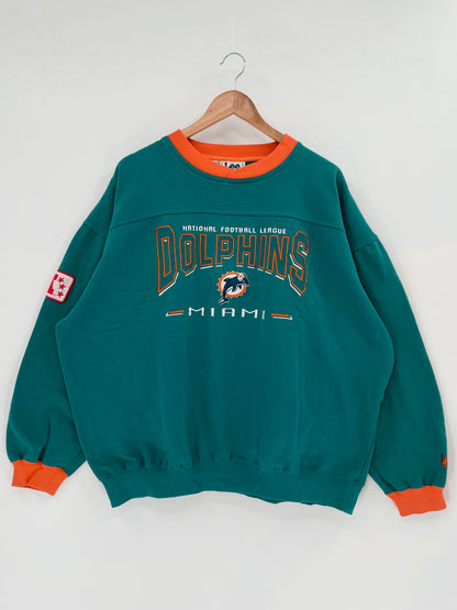 90's MIAMI DOLPHINS Size XL Vintage NFL Sweat-Shirts / K2030