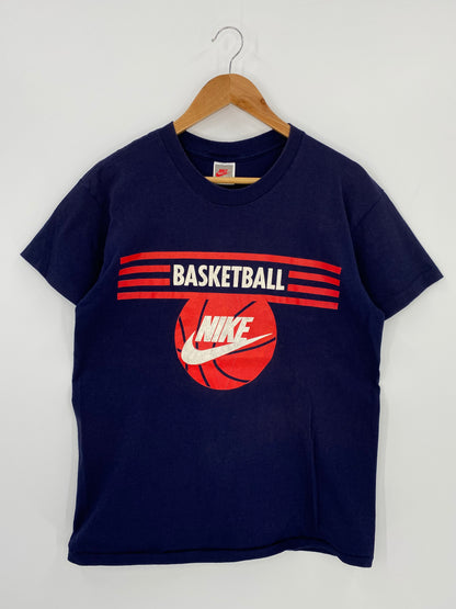 90’s NIKE BASKETBALL SILVER TAG Made in USA Size M Vintage T-Shirts / K428