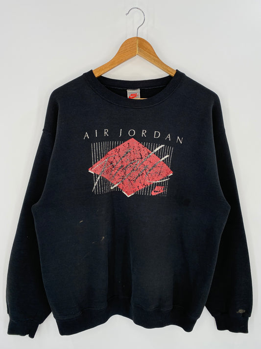 90’s NIKE AIR JORDAN Silver tag Made in USA Size L Vintage Sweat-shirt / 7644