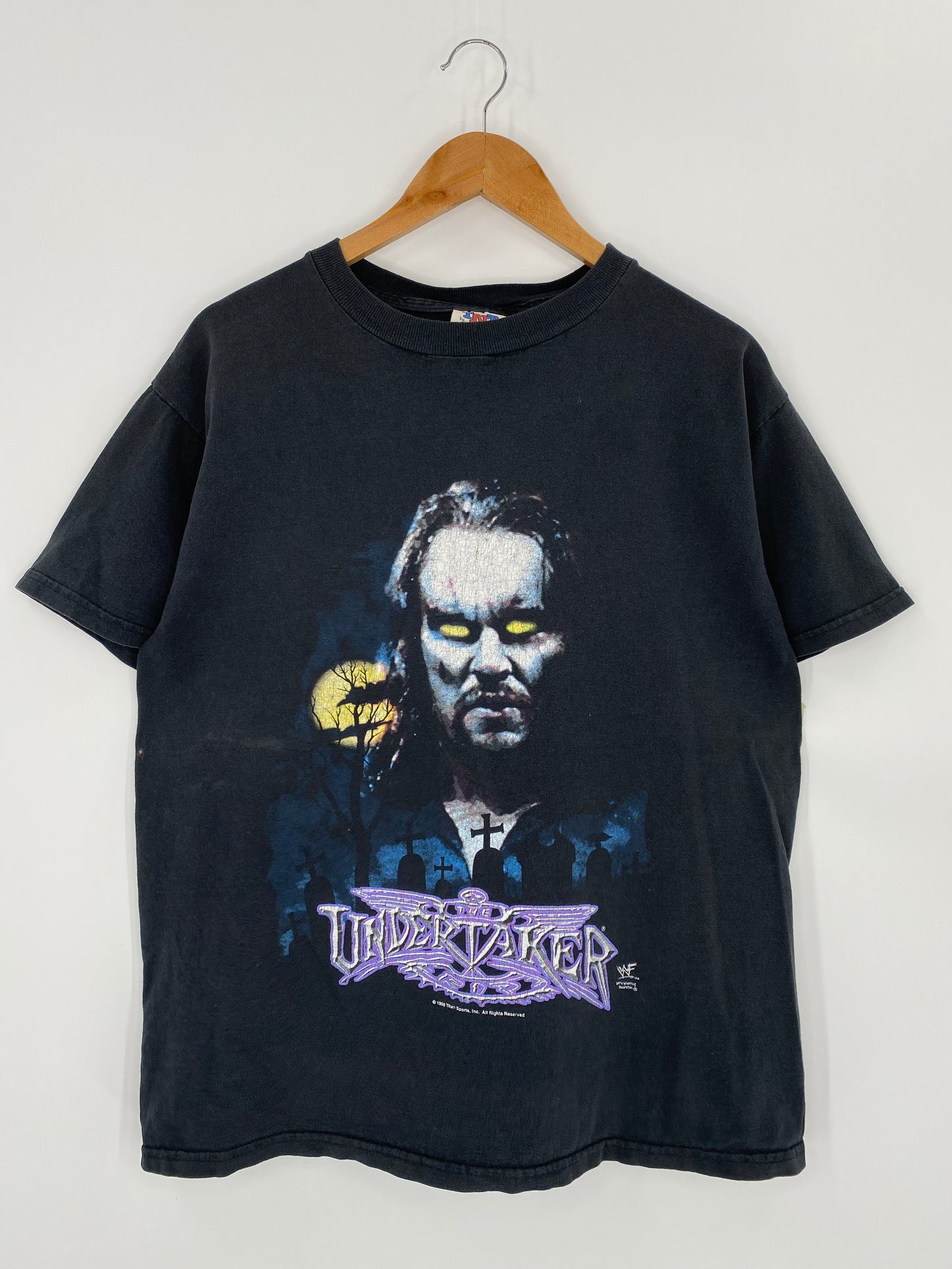 1998 THE UNDERTAKER Size L Vintage WWF T-shirt / 8467
