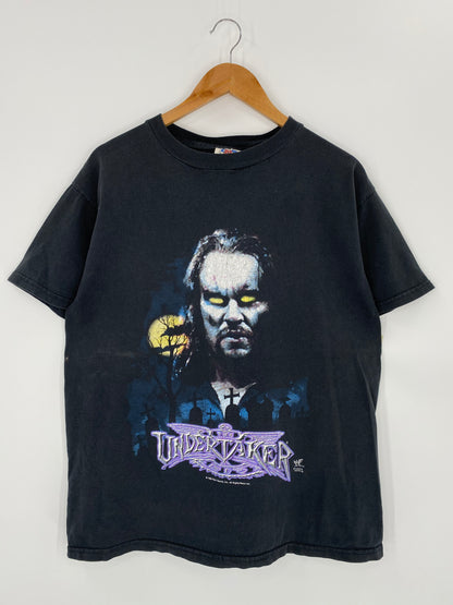 1998 THE UNDERTAKER Size L Vintage WWF T-shirt / 8467
