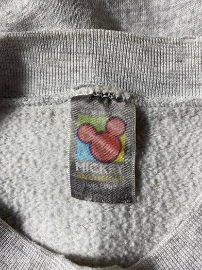 90’s DISNEY MICKEY x MINNIE Made in USA Size XXL Vintage Sweat-shirt / A5271